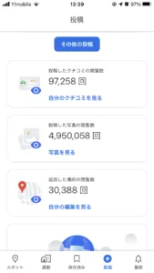 Google ビジネスプロフィールの閲覧数実績