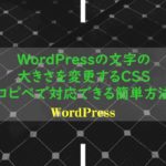 WordPressの文字の大きさを変更するCSS。コピペで対応できる簡単方法